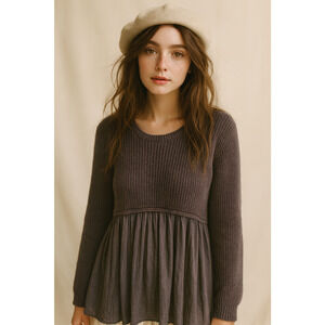 Style & Co Womens Fairy Sweater Size XL Mixed Media Balletcore Preppy Normcore